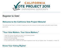 Tablet Screenshot of californiavoteproject.com